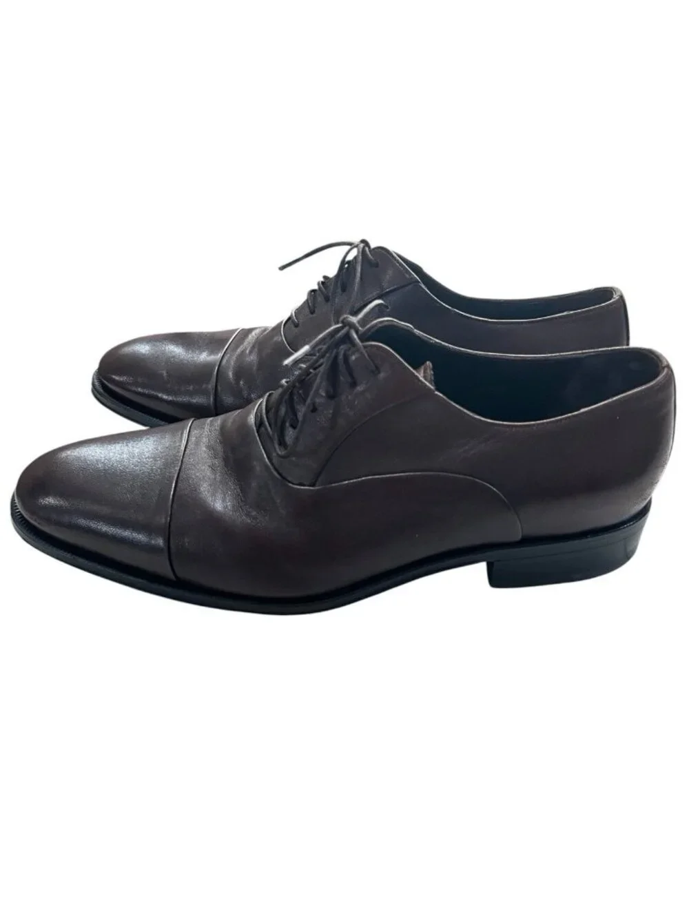 Bruno Magli Maioco Men’s Cap Toe Oxford Dark Brown Leather Dress Shoes Size 12 M